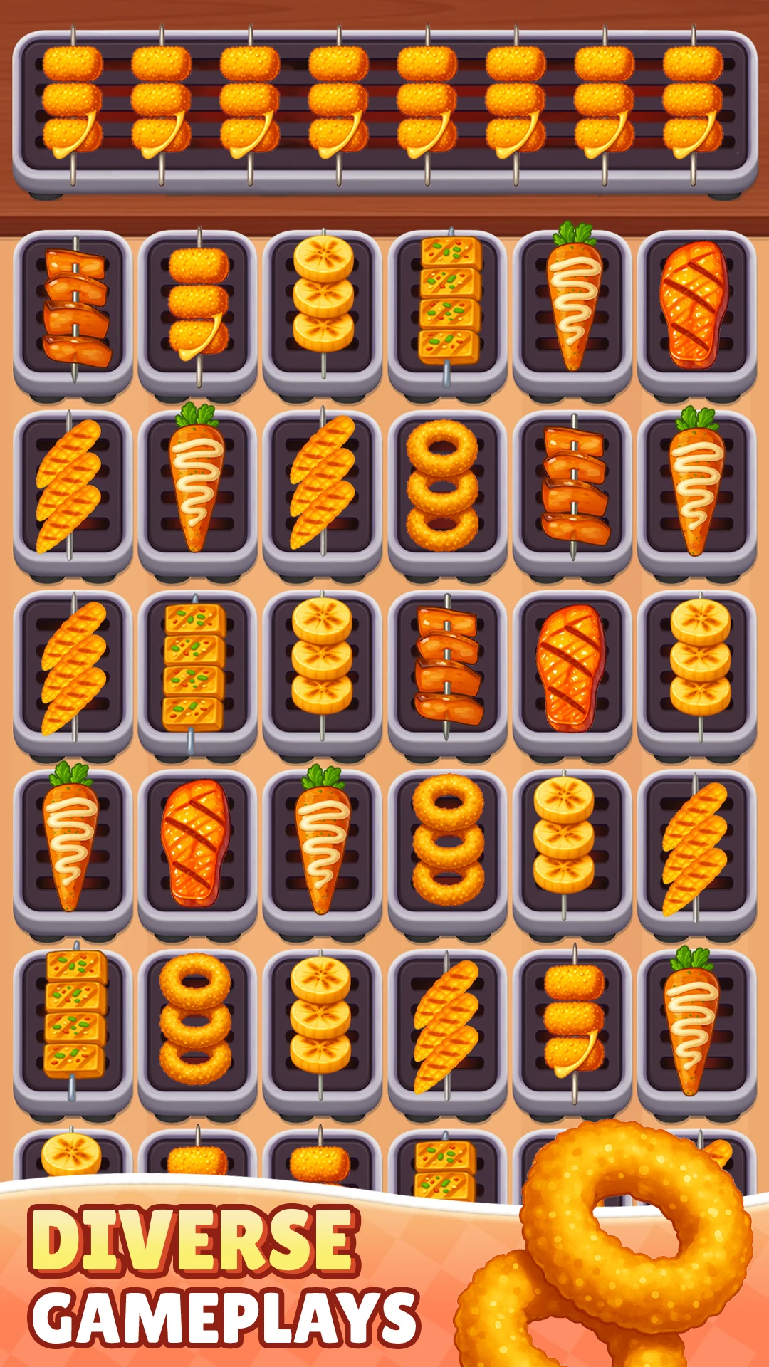 Grill Cooking: Sort Challenge screenshot